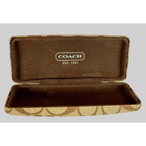 COACH Clam Shell Hard Eyeglass Logoed Case W/ Felt Lining